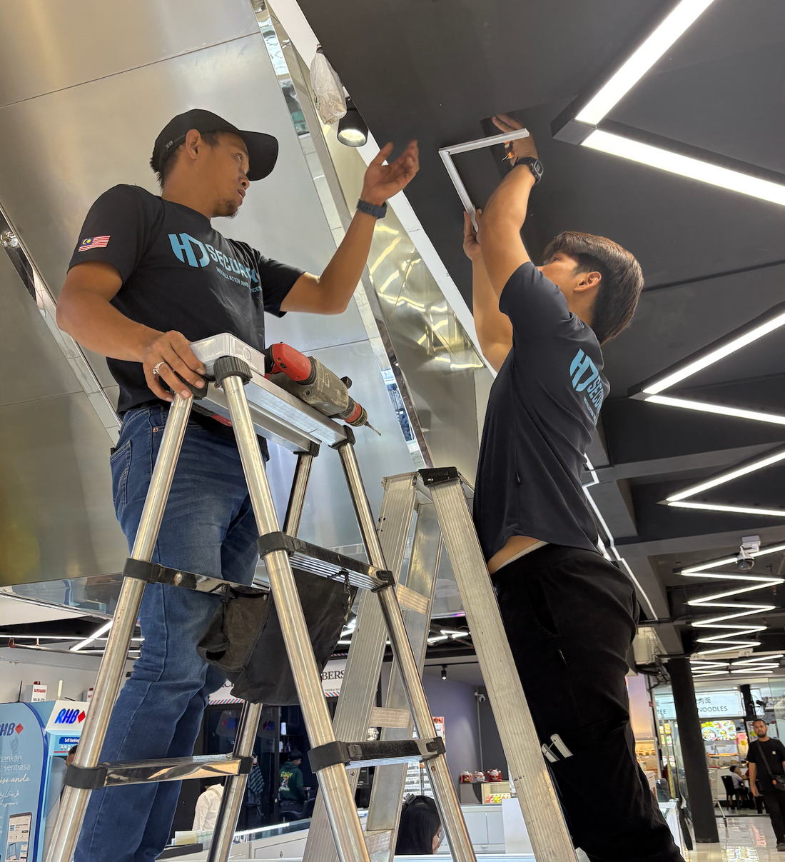 C8C CCTV with Human Detection Installed by HJ Security at Commercial Mall in Kuching