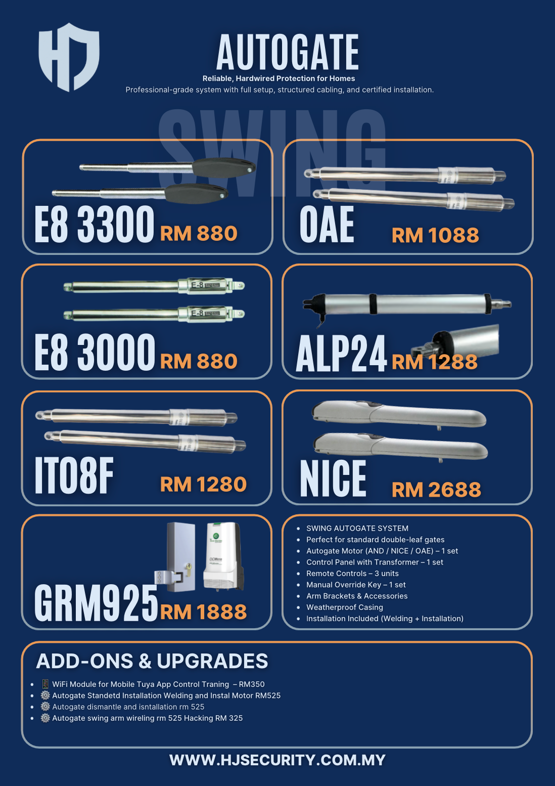 Home Autogate Systems Kuching – FAAC, Nice & GForce Motor Solutions
