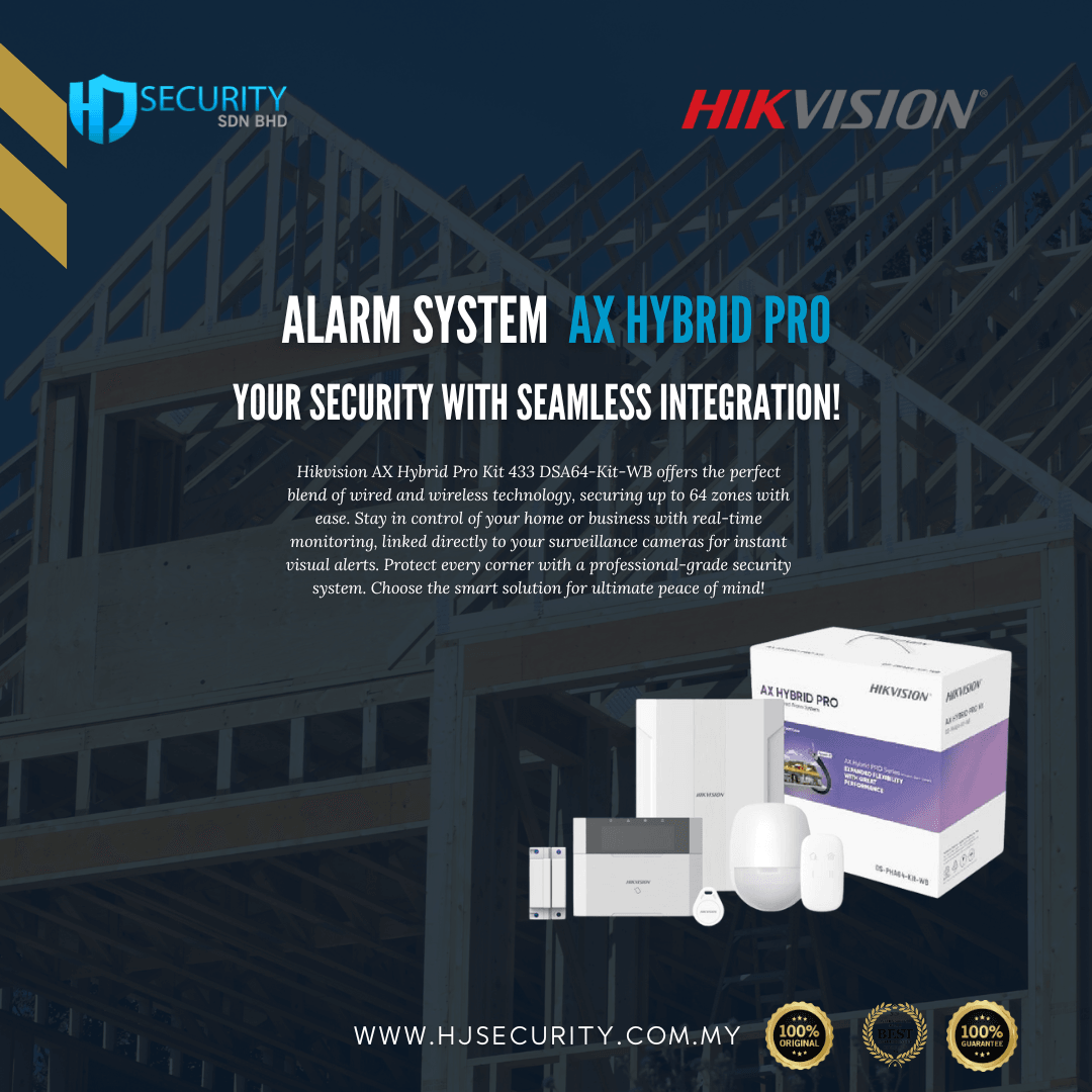 Hikvision wired alarm system installation Kuching 9 16 point home shoplot by HJ Security