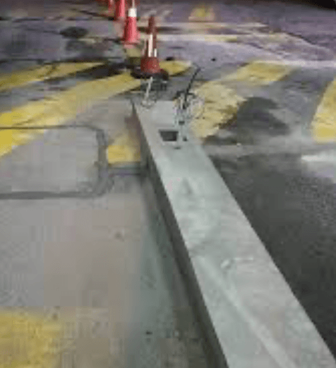 barrier gate footing concrete base