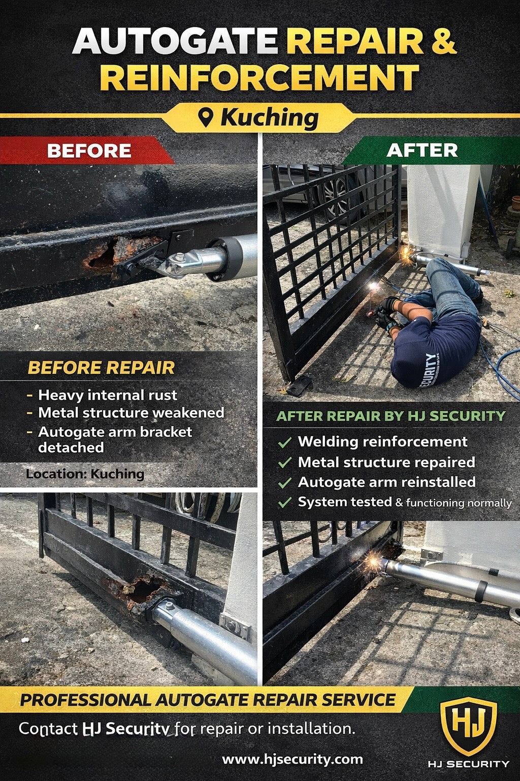 autogate repair kuching sarawak Malaysia 