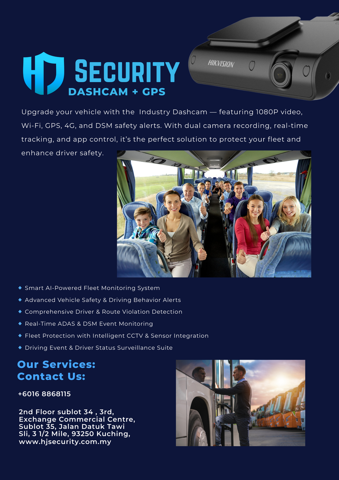 DASHCAM 4G GPS tracker install kuching