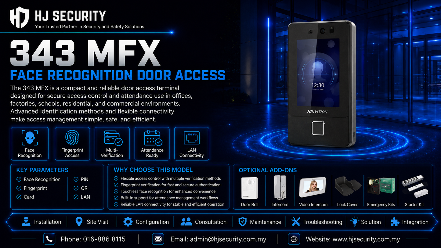 Face Recognition Attendance Door Access System Kuching | Hikvision Fingerprint Card Terminal
