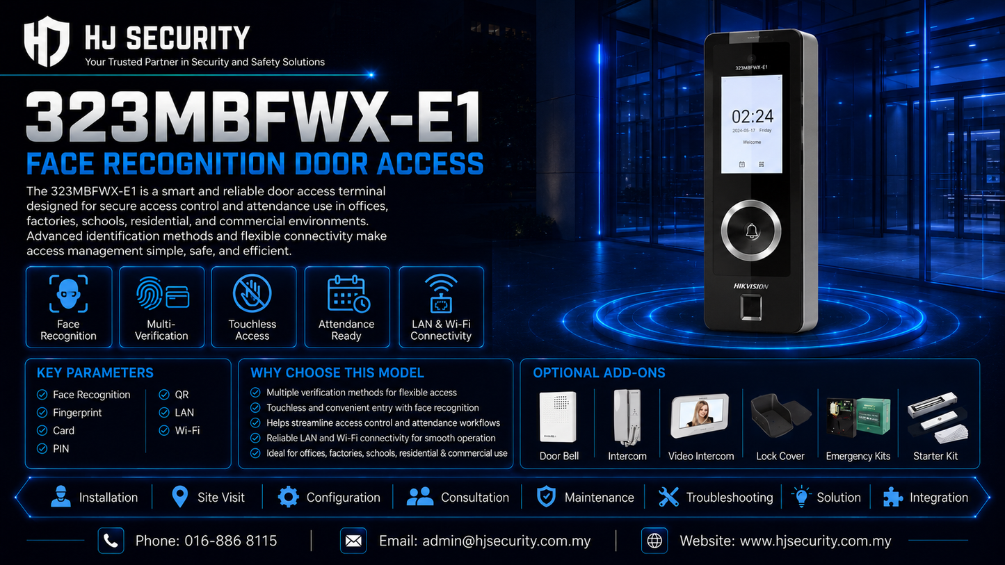 Face Recognition Attendance Door Access System Kuching | Hikvision Fingerprint Card Terminal