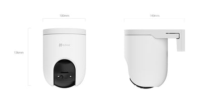 EZVIZ H8c Pro 3K outdoor pan-tilt Wi-Fi camera dimensions