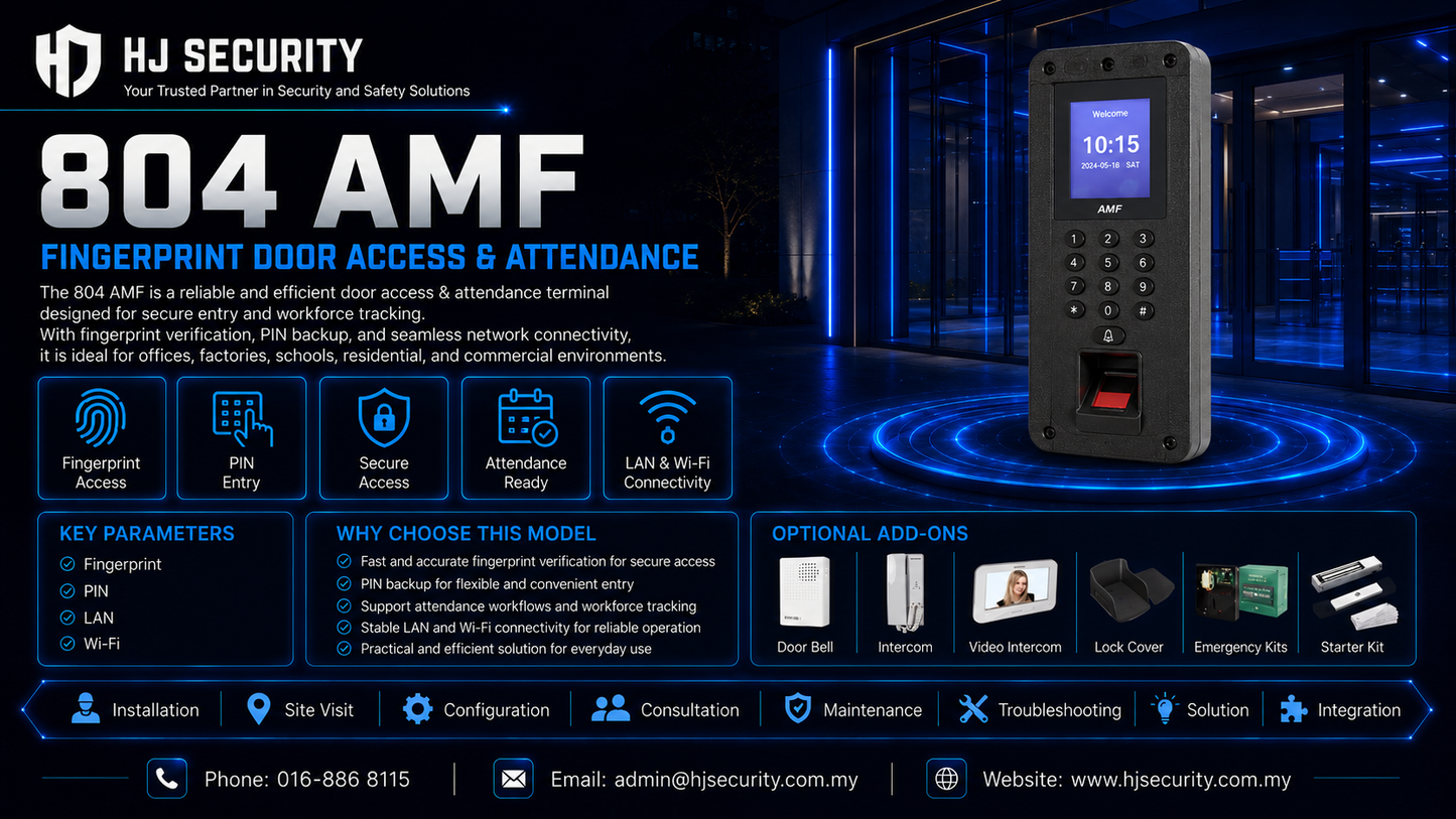 Face Recognition Attendance Door Access System Kuching | Hikvision Fingerprint Card Terminal