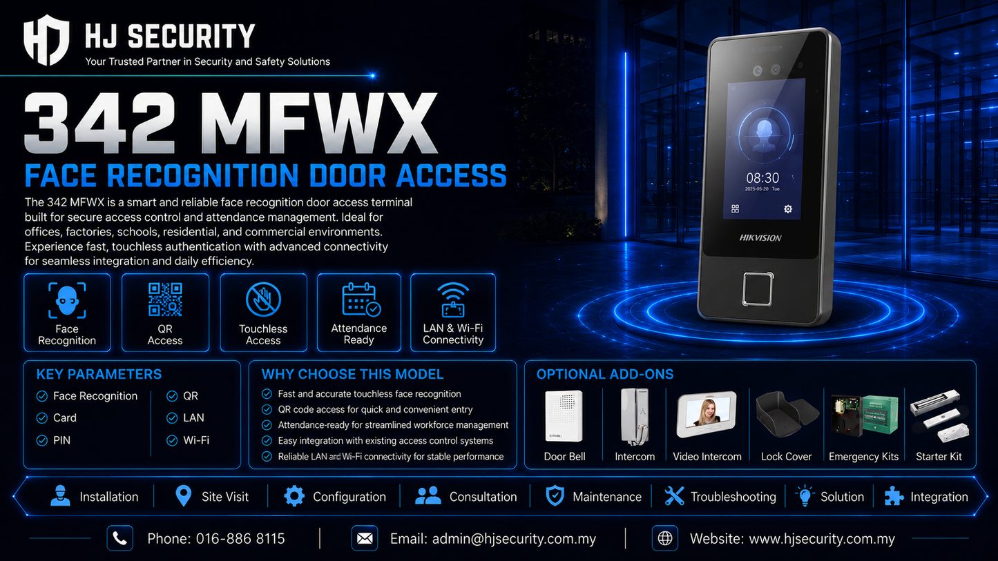 Face Recognition Attendance Door Access System Kuching | Hikvision Fingerprint Card Terminal