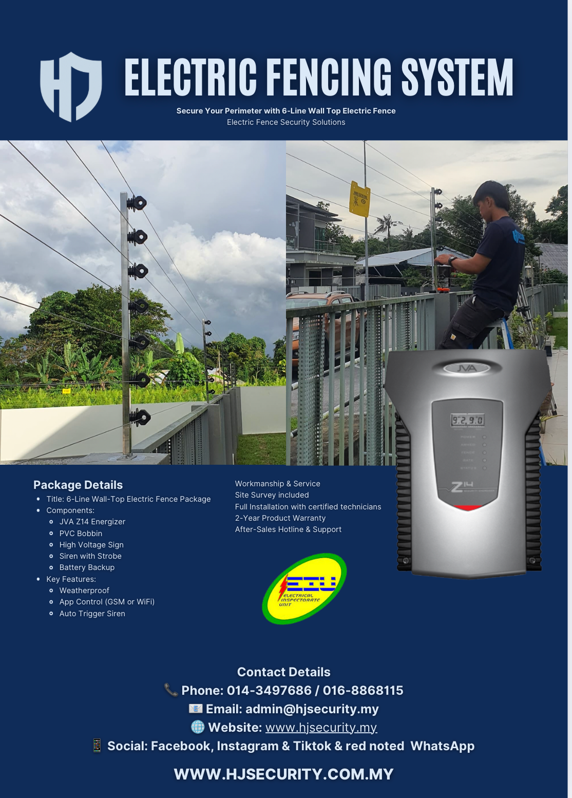 Electric Fencing kuching Systems Installation in Sarawak JVA