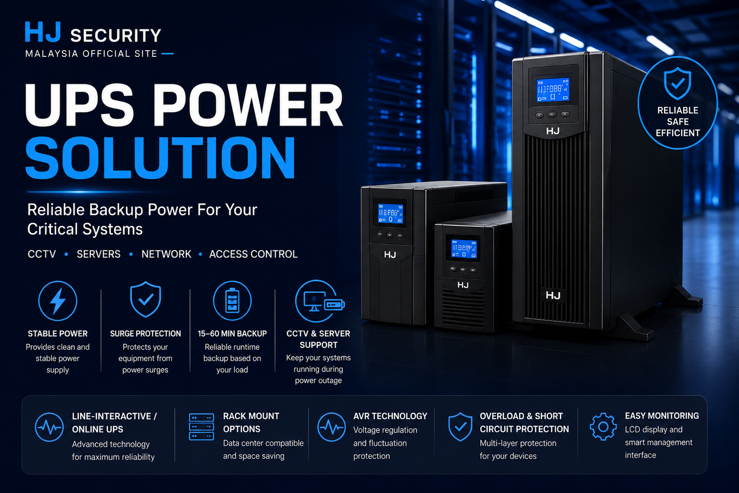 UPS Uninterruptible Power Supply Kuching | Backup Power CCTV Server Security System