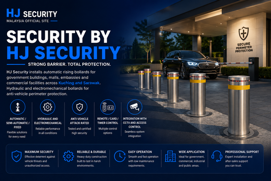 Bollard Rising Retractable Installation Kuching | Vehicle Perimeter Security