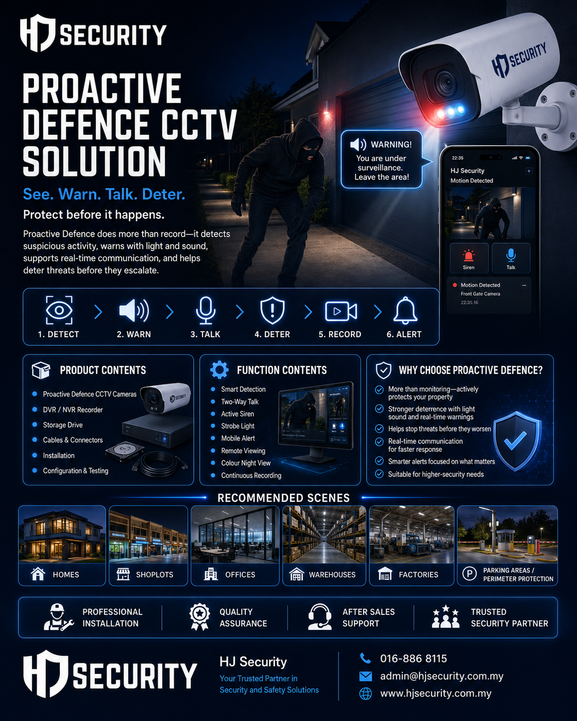 Hikvision Proactive Defense CCTV Kuching | Siren Active Deterrence 4CH 8CH 16CH