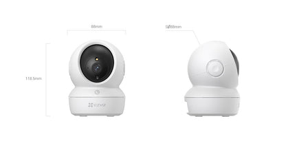 EZVIZ H6c Pro 2K+ indoor pan-tilt Wi-Fi camera dimensions