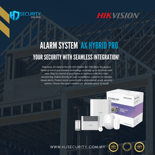 Hikvision wired alarm system installation Kuching 9 16 point home shoplot by HJ Security