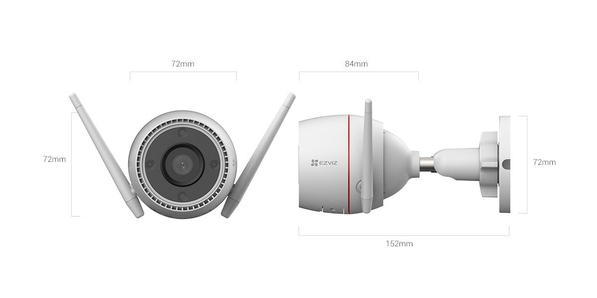 EZVIZ H3c outdoor Wi-Fi security camera installed in Kuching