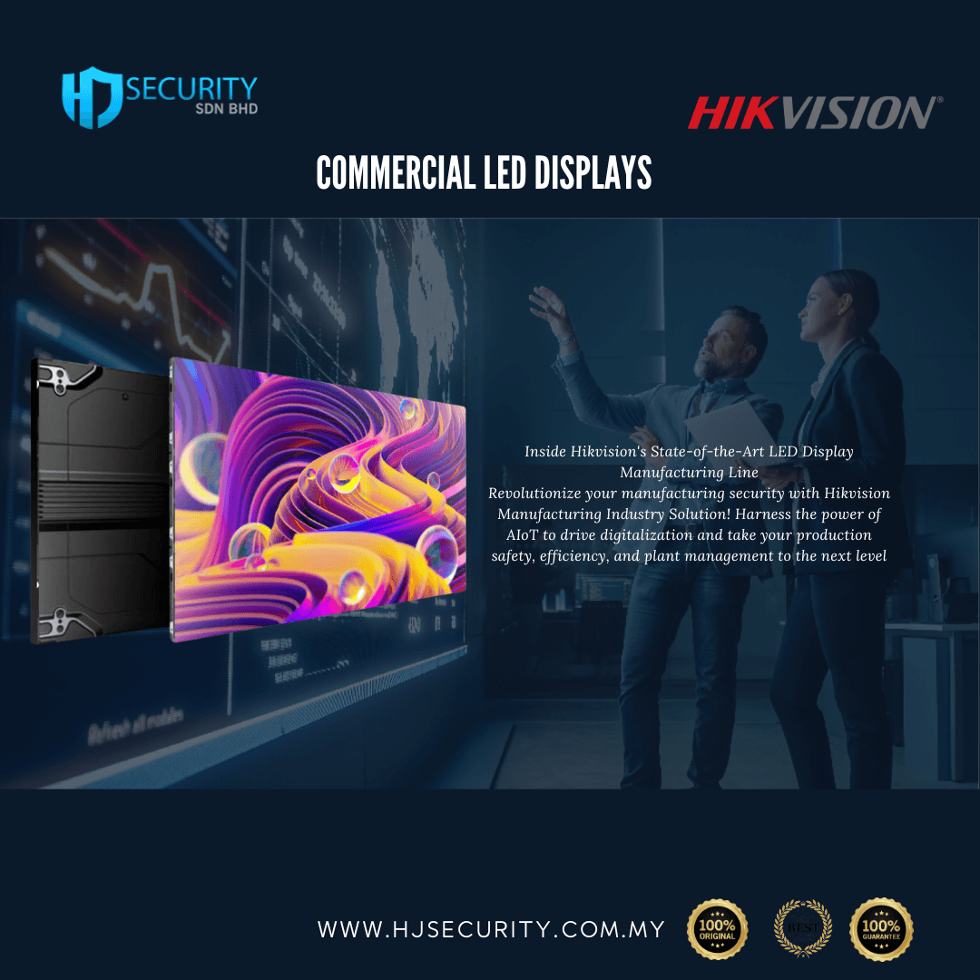 Hikvision LED video wall installation Kuching HJ Security