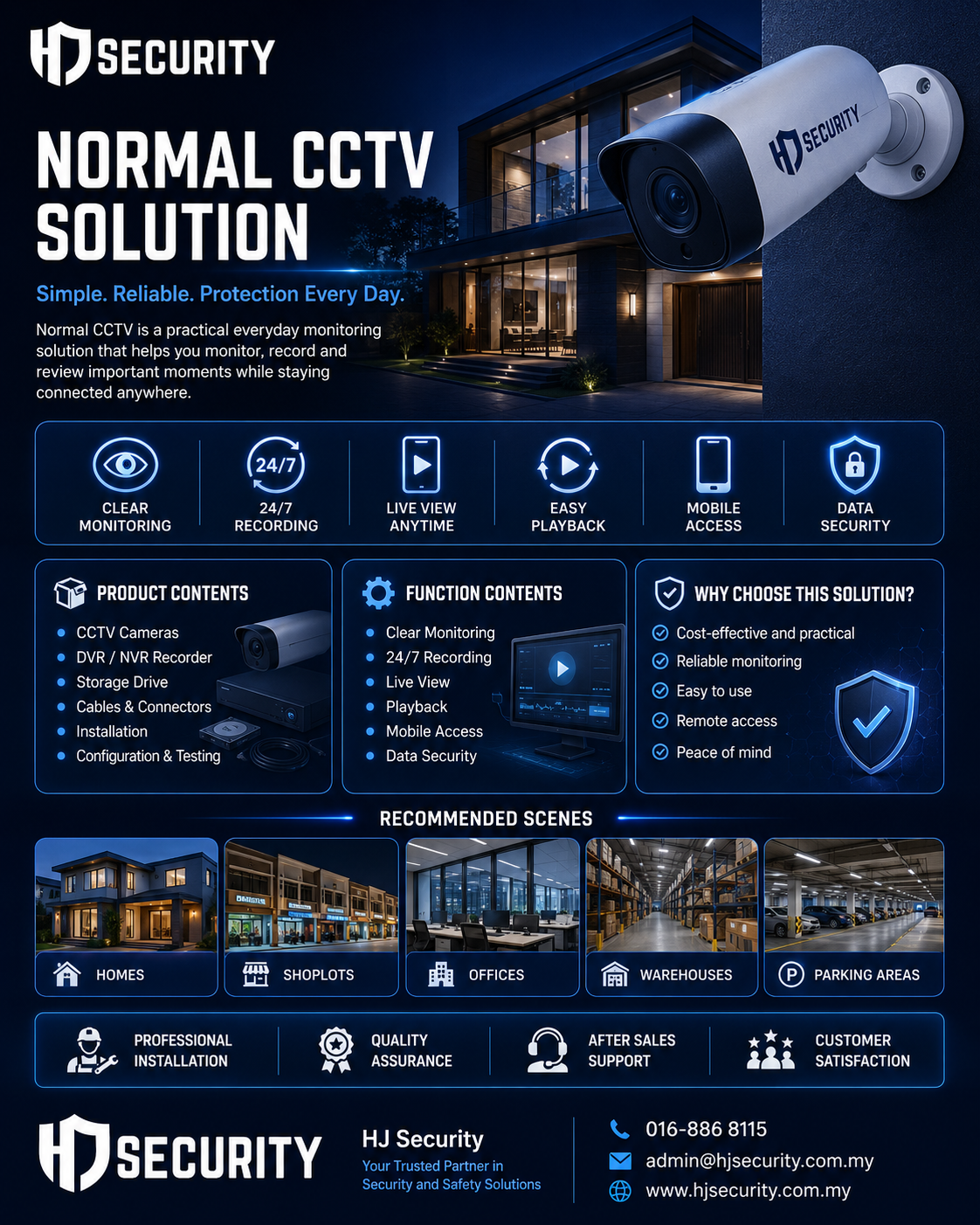 Hikvision Standard CCTV Kuching | Motion Detection Camera Package 4CH 8CH 16CH