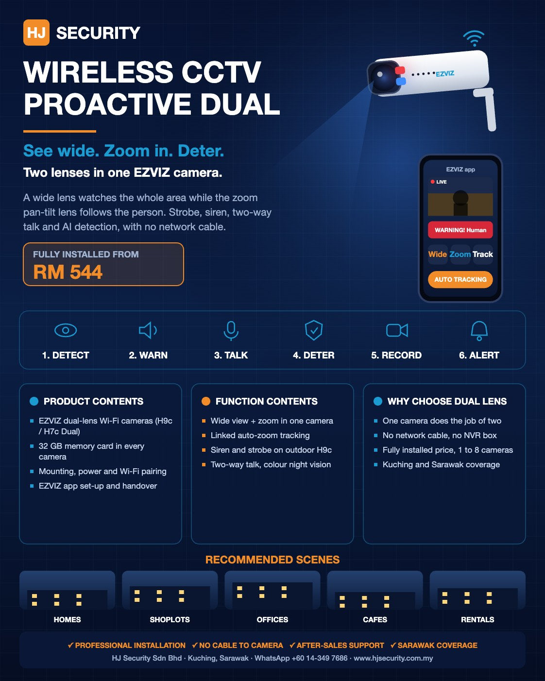Wireless CCTV Proactive Dual EZVIZ dual-lens package Kuching